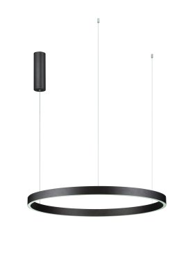 Nova Luce Elowen - Pendelleuchte - Ø 80 x 150 cm - 77W dimmbare LED inkl - gebürstetes Kaffeebraun