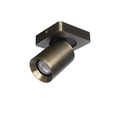 Artdelight Megano - Aufbauspot 1L - 10 x 10 x 11,5 cm - antikbronze