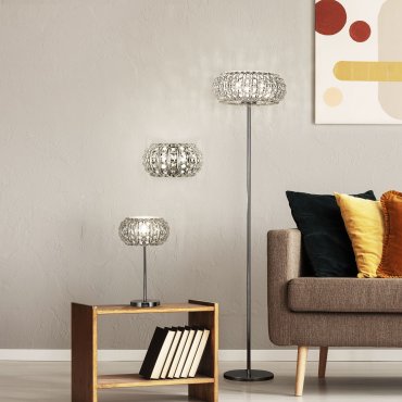 Searchlight Marilyn - Stehleuchte - Ø 37 x 151 cm - Chrom