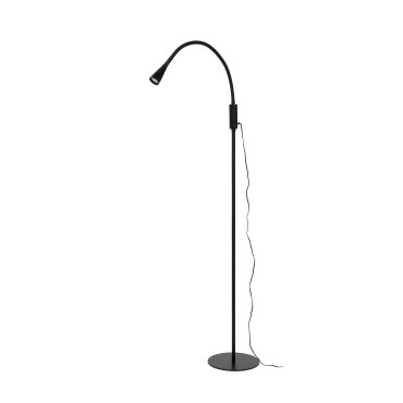 Lucide Zozy - Stehleuchte - Ø 22 x 145 cm - 3 Stufen dimmbar - 4W LED inkl. - schwarz