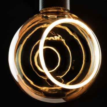 Segula LED-Lampe - Floating Globe Offen - Ø 15 x 20 cm - E27 - 4.5W dimmbar - 2200K - bernsteinfarben