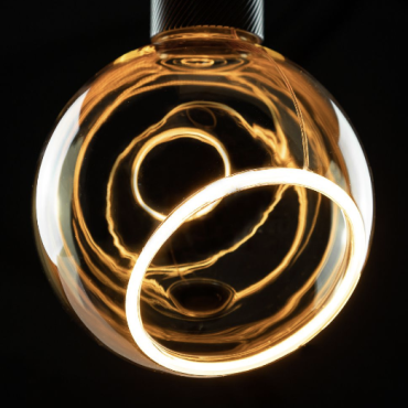 Segula LED-Lampe - Floating Globe Angle - Ø 15 x 20 cm - E27 - 4.5W dimmbar - 2200K - bernsteinfarben