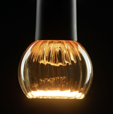 Segula LED-Lampe - Floating Globe gerade - Ø 8 x 10,5 cm - E27 - 4W dimmbar - 2200K - bernsteinfarben
