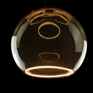 Segula LED-Lampe - Floating Globe - Ø 30 x 32 cm - E27 - 5W dimmbar - 2200K - bernsteinfarben