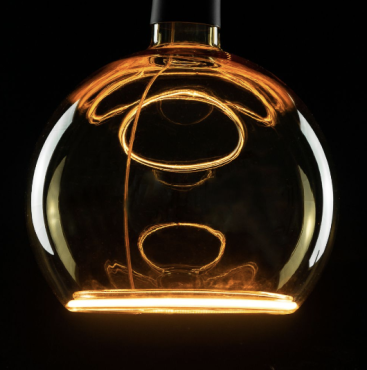 Segula LED-Lampe - Floating Globe - Ø 15 x 18,5 cm - E27 - 4W dimmbar - 2200K - bernsteinfarben