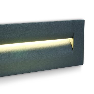 ONE Light Dark Light - Wandeinbauleuchte - 25 x 7,3 x 8,7 cm - 8,5W LED inkl. - IP65 - anthrazit