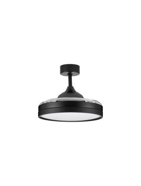 Nova Luce Nevma - Deckenventilator mit Licht und Fernbedienung - Ø 107 x 49 cm - 36W LED inkl. - Matt schwarz