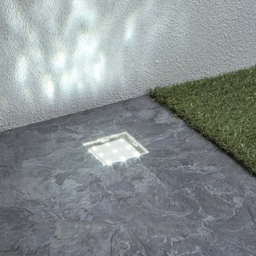 Searchlight LED Outdoor - Bodenstrahler für den Außenbereich - 8 x 8 x 6,4 cm - 0,54W LED inkl. - IP68 - transparent