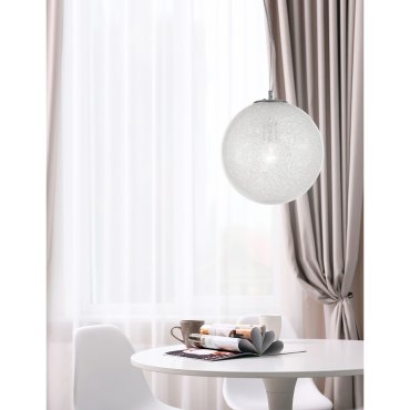 Nova Luce Frozen - Pendelleuchte - Ø 30 x 120 cm - transparent und chrom