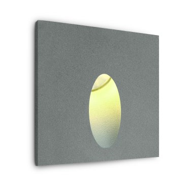 ONE Light Dark Light - Außenwandleuchte - 7 x 7 x 4,5 cm - 3W LED inkl. - IP54 - grau