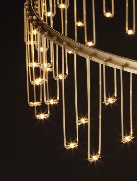 Nova Luce Stellar - Hängelampe - Ø 100 x 150 cm - 36W dimmbar LED inkl. - gold