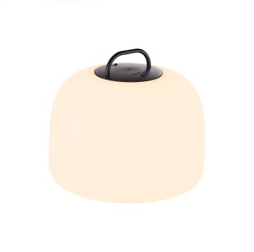 Nordlux Kettle To-Go 36 - wiederaufladbare Tischleuchte für den Außenbereich - 36 x 30,8 cm - 6,8W LED inkl. - IP65 - weiß und schwarz