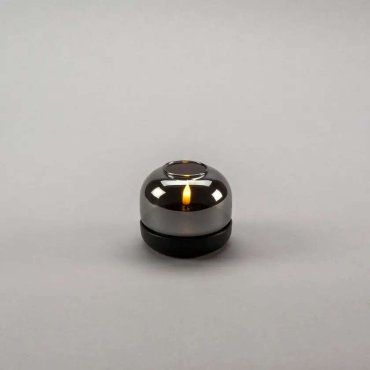 Konstsmide - dekorative Kerze mit Batteriebetrieb - Ø 8,5 x 7,5 cm - schwarz
