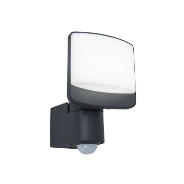 Lutec Sunshine - Außenwandleuchte mit Sensor - 14 x 12 x 18 cm - 12,5W LED inkl. - IP44 - dunkelgrau