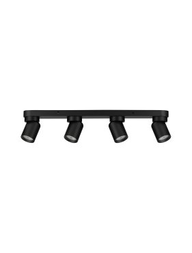Nova Luce Amecy - Aufbaustrahler 4L - 60 x 12,5 x 6,5 cm - Sand schwarz