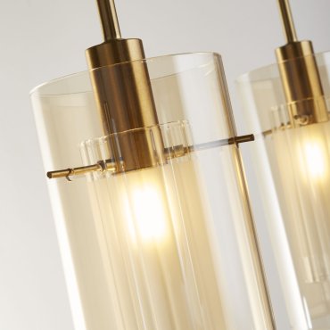 Searchlight Duo III - Hängeleuchte - 71 x 13 x 130 cm - Bronze und Champagner