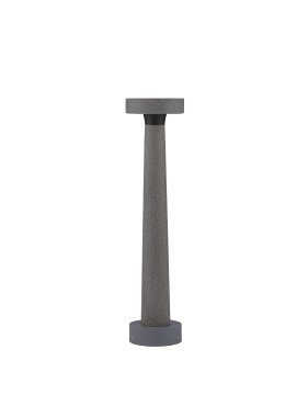 Nova Luce Cram - Gartenpfosten - Ø 11,5 x 50 cm - 5W LED inkl. - IP65 - grau