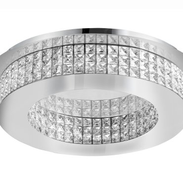 Nova Luce Zeffari - Deckenleuchte - Ø 50 x 10,7 cm - 40W LED inkl. - Chrom