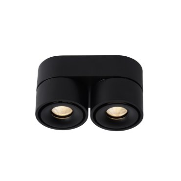 Lucide Yumiko - Aufbaustrahler 2L - 16,1 x 7,8 x 8,2 cm - 2 x 8W dimmbare LED inkl - schwarz