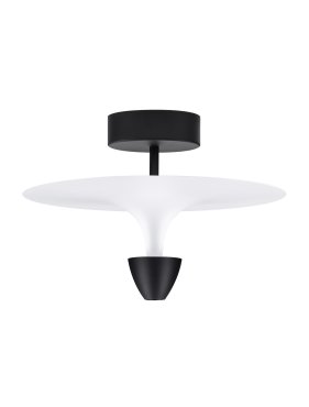 Nova Luce Luet - Deckenleuchte - Ø 34 x 24 cm - 11W LED inkl. - sand schwarz und weiß