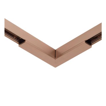 Lucide Linial – magnetisches Schienensystem – horizontales Eckprofil &amp; elektrischer Verbinder – 9 x 9 x 1,8 cm – Champagner