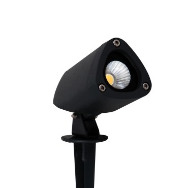 Nova Luce Inside - Bodenstrahler auf Erdspieß - 24 cm - 3W LED inkl. - IP65 - schwarz