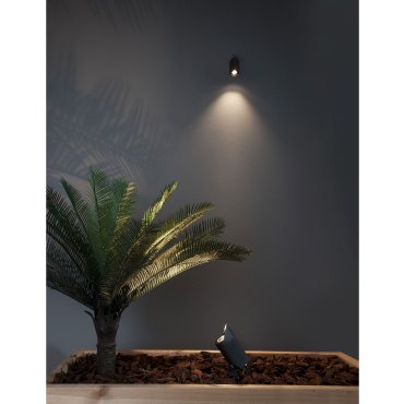 Nova Luce Inside - Bodenstrahler auf Erdspieß - 24 cm - 7W LED inkl. - IP65 - schwarz