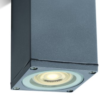 ONE Light GU10 Outdoor Cubes - Aufbaustrahler - 6,3 x 6,3 x 13,5 cm - IP54 - grau