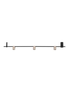 Nova Luce Sirmos - Deckenleuchte - 150 x 18 x 7 cm - 21W dimmbar LED inkl. - Mokka Kaffee und Sand schwarz