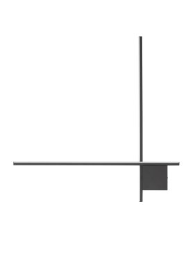 Nova Luce Cross - wandleuchte - 80 x 80 x 4 cm - 21W LED inkl. - Sand schwarz
