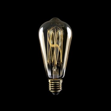 Creative Cables LED-Filament-Lampe - Ø 6,4 x 14,9 cm - E27 - 7W dimmbar - 2700K - Bernsteinfarben