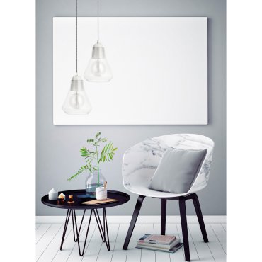 Nova Luce Marmol - Hängeleuchte - Ø 30 x 120 cm - transparent und weiß