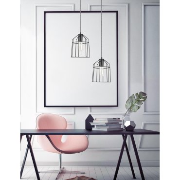 Nova Luce Peppino - Pendelleuchte - Ø 19 x 120 cm - schwarz