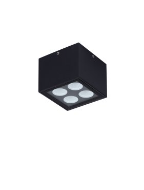 Nova Luce Jax - Außen-Deckenleuchte - 8 x 6,5 x 8 cm - 8W LED inkl. - IP54 - dunkel anthrazit