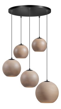 ETH Orb Saturn - pendelleuchte - Ø 65 x 350 cm - schwarz und taupe
