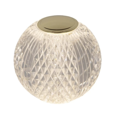 Lucide Cintra - Tischleuchte - Ø 9 x 8,7cm - 3 Stufen Dimmer - 1,5W LED inkl - wiederaufladbar - 2700K