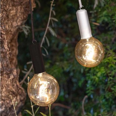 New Garden Edy - tragbare wiederaufladbare Lichtquelle mit Fernbedienung - Ø12 x 23 cm - 3W dimmbare LED inkl - IP54 - weiß