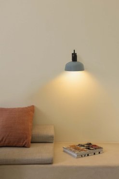 Faro Tatawin - Wandleuchte - Ø 18,4 x 15,5 cm - schwarz satiniert und grau-blau glänzend
