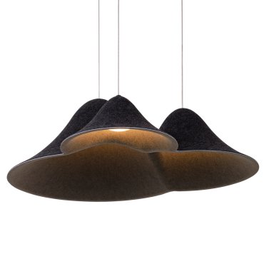 Maxlight Bellmond - Hängeleuchte - Ø 60 x 200 cm - 21W LED inkl. - schwarz und grau