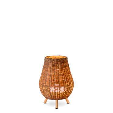 New Garden Saona - Tischleuchte mit wiederaufladbarem Leuchtmittel und Fernbedienung - 9W dimmbare LED inkl. - Ø 22,5 x 32,5 cm - IP54 - braun
