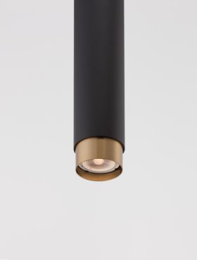 Nova Luce Pogno - Hängeleuchte - Ø 5,9 x 150 cm - schwarz und gold