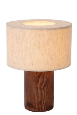 Lucide Tachina - Tischleuchte - Ø 15 x 20,5 cm - Holz