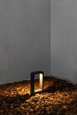 Faro Das - Gartenleuchte - 16 x 5,4 x 30 cm - 8W LED inkl. - IP54 - dunkelgrau