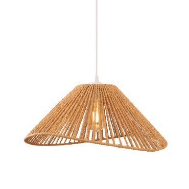 Maxlight Amalfi I - Pendelleuchte - Ø 45 x 165 cm - hellbraun und weiß