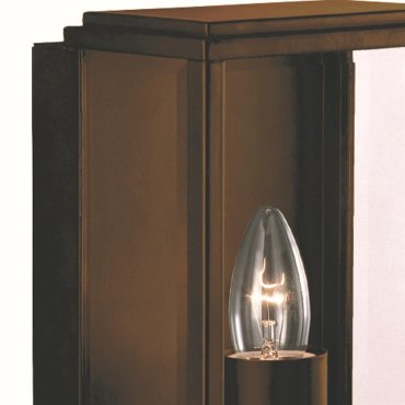 Searchlight Box - Außenwandleuchte - 16 x 25 cm - IP44 - rustikales Braun