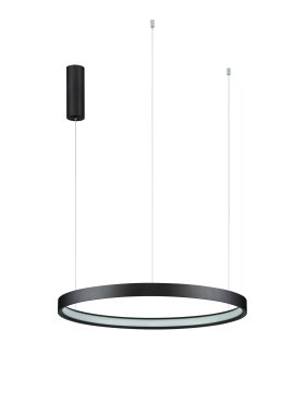 Nova Luce Perrine - Hängelampe - Ø 60 x 150 cm - 40W dimmbar LED inkl. - gebürstetes Kaffeebraun