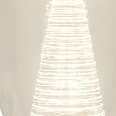Searchlight Cyclone - Tischleuchte - Ø 11,5 x 20,5 cm - 6W LED inkl. - Chrom und transparent