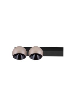 Nova Luce Lusa - Deckenleuchte - 36 x 14 x 10 cm - 21W dimmbar LED inkl. - Mokka Kaffee und schwarz