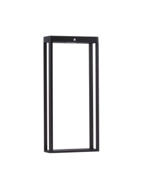 Nova Luce Berni - solarbetriebener Gartenpfosten mit Sensor - 23 x 50 x 8,6 cm - 2W LED inkl. - IP65 - dunkel anthrazit