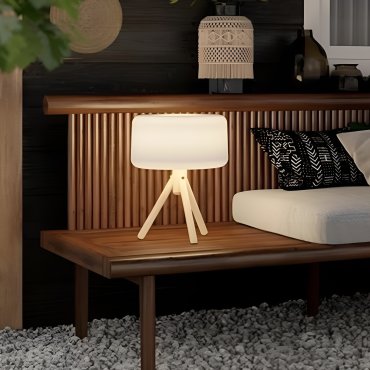 New Garden Chloe - solarbetriebene Tischleuchte mit Fernbedienung - Ø 28 x 36 cm - 5W LED inkl. - IP65 - weiß - RGB + weiße Lichtfarbe